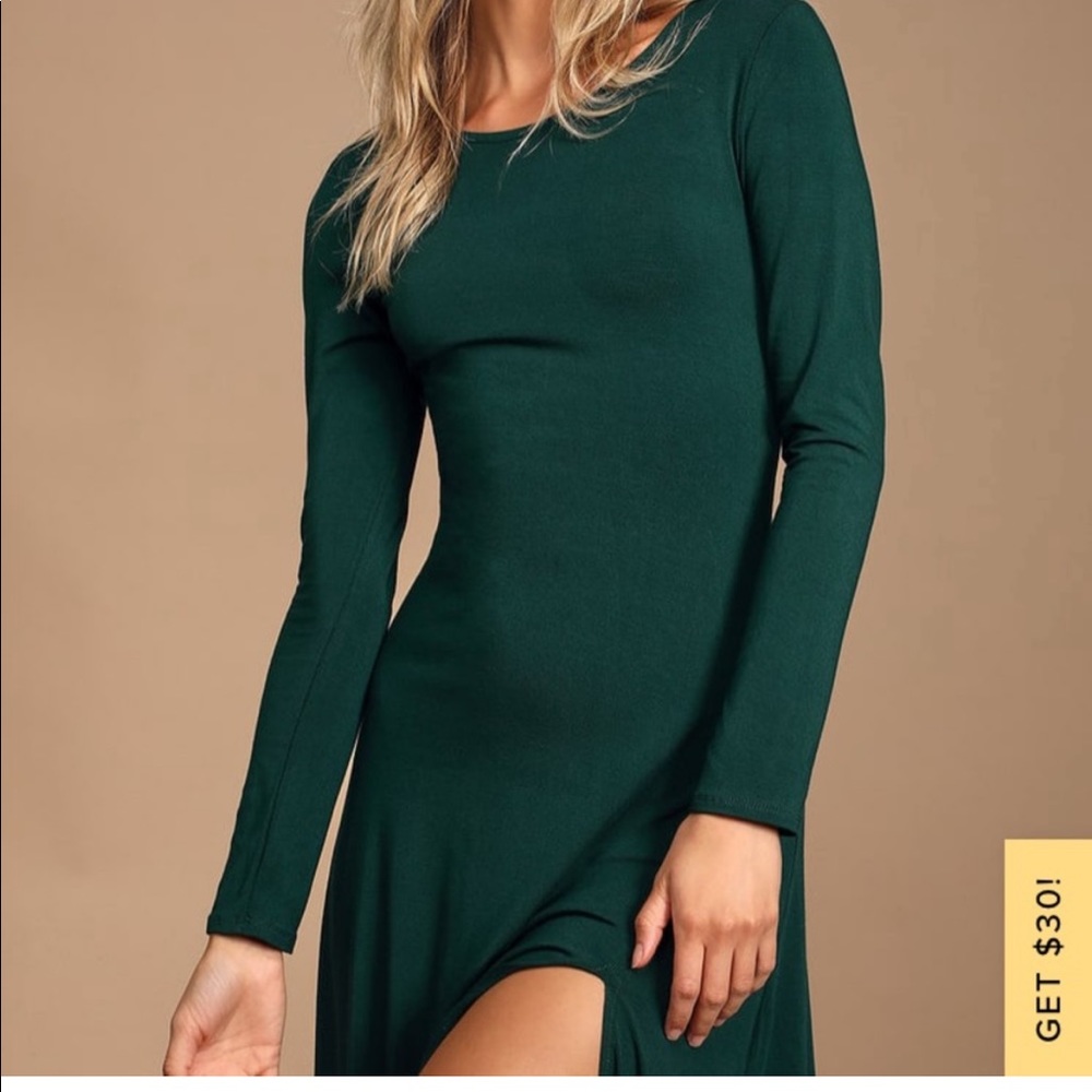 Lulus swept away long sleeve maxi dress